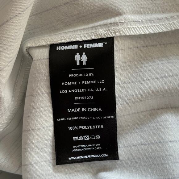 Homme + Femme Private Island Button Down White Large HFSS202474-3 - Picture 9 of 11